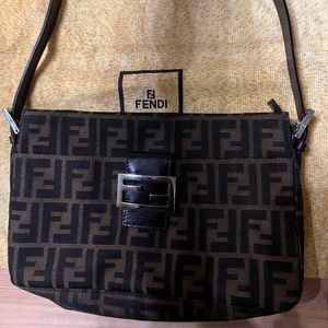 Vintage Fendi Zucca Shoulder Bag